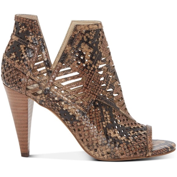 Vince Camuto Alistan Peep-Toe Shooties in Retro Python Multi in Women 5.5 - Picture 2 of 7